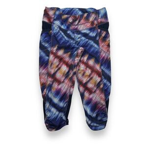 Athleta Capri Leggings Athletic Womens Small‎ Multicolor Tie Dye